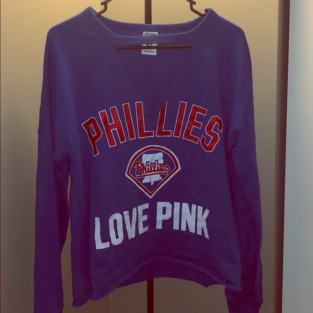 VS Pink MLB Collection Phillies VNeck Sweater